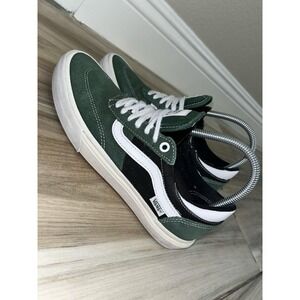 Vans Men's Size 7 Gilbert Crockett Suede/Canvas Sneaker  Dark Green/White